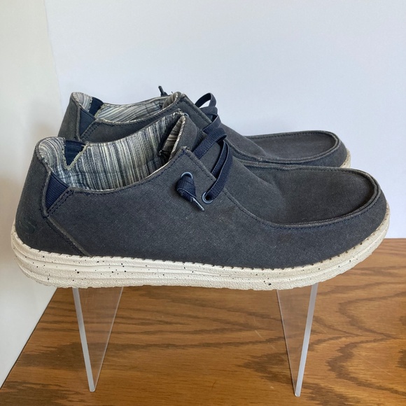 Skechers Mens Shoes Navy Blue Slip On Size 11 - Picture 1 of 13